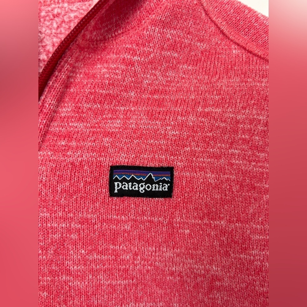 Girls Patagonia Better Sweater Hoody Full Zip Fleece Jacket Coat L 12 Pink - Picture 3 of 7